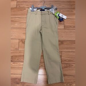 Newberry Khaki Straight Leg kids Pants size 7 adjustable waist
